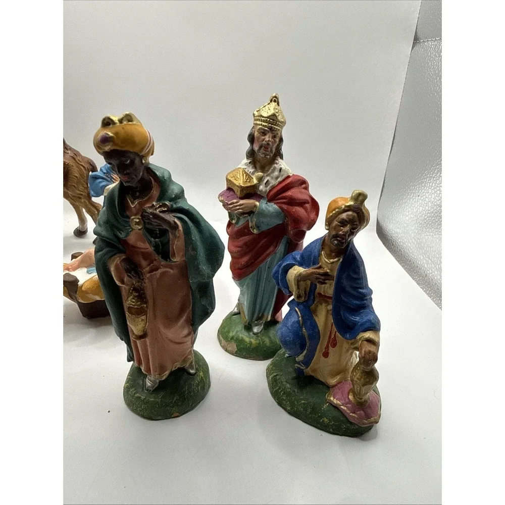 Nativity Christmas SET Of 1O Figures ITALY 2.5